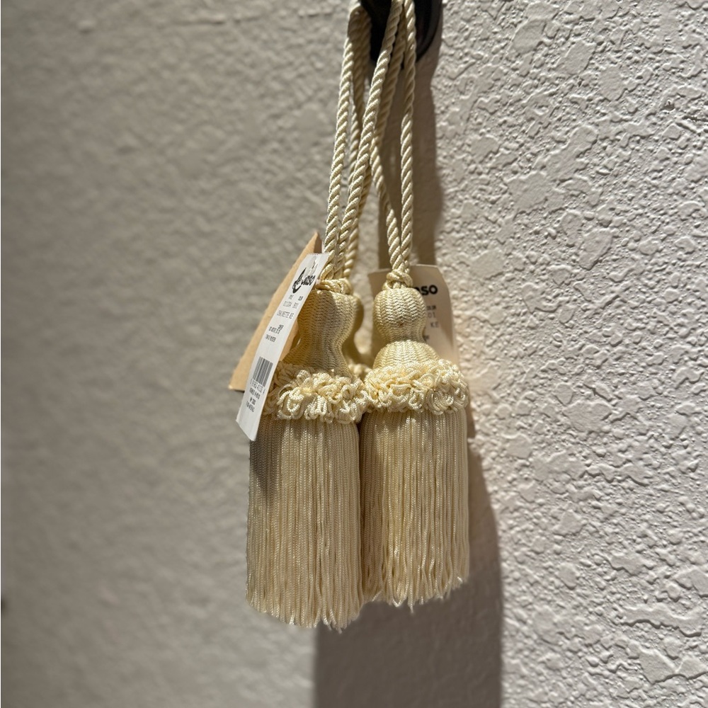 Elegant Cream Tassel Tieback lot of 9  for Curtains or Decor